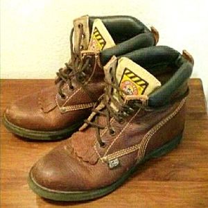 BOYS JUSTIN LEATHER LACEUP BOOTS